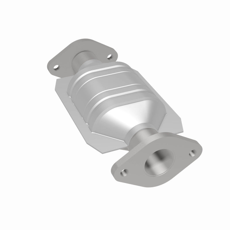 MagnaFlow 93164 hm grade direct-fit catalytic converter, rear three-quarter view of the turntable spin