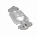 MagnaFlow 93164 hm grade direct-fit catalytic converter, rear three-quarter view of the turntable spin