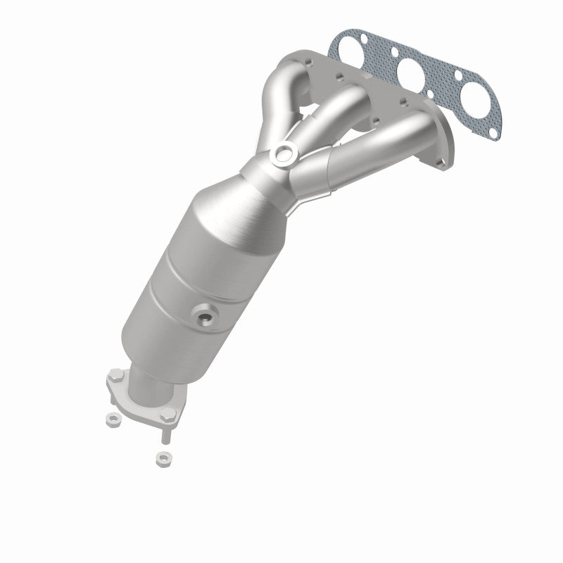 MagnaFlow 452912 carb manifold converter, rear view of the turntable spin