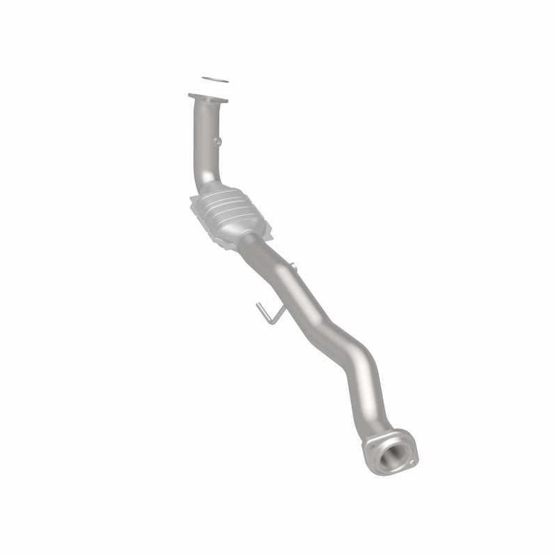 MagnaFlow 49641 oem grade direct-fit catalytic converter, rear three-quarter view of the turntable spin