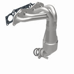 MagnaFlow 5531078 carb manifold converter, rear view of the turntable spin