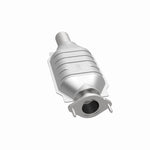 MagnaFlow 457018 carb direct-fit catalytic converter, opposite side view of the turntable spin