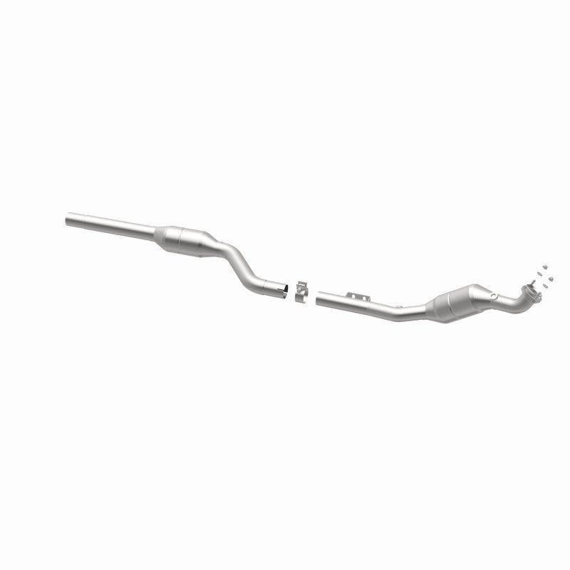 MagnaFlow 24036 hm grade direct-fit catalytic converter, opposite rear three-quarter view of the turntable spin