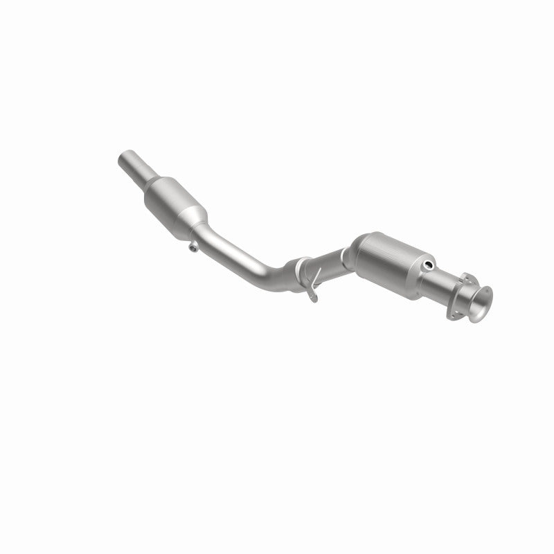 MagnaFlow 49871 oem grade direct-fit catalytic converter, front three-quarter view of the turntable spin