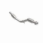 MagnaFlow 49871 oem grade direct-fit catalytic converter, front three-quarter view of the turntable spin