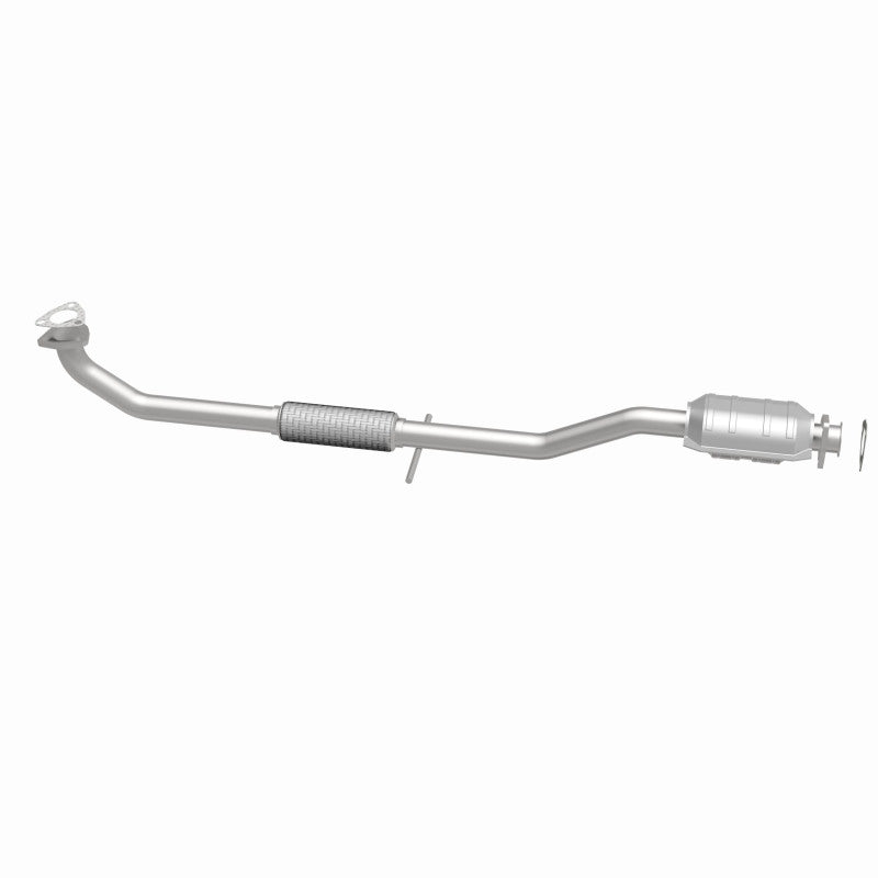 MagnaFlow 23449 epa direct-fit catalytic converter, side view of the turntable spin