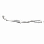 MagnaFlow 23449 epa direct-fit catalytic converter, side view of the turntable spin