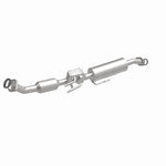MagnaFlow 280468 oem grade direct-fit catalytic converter, front three-quarter view of the turntable spin