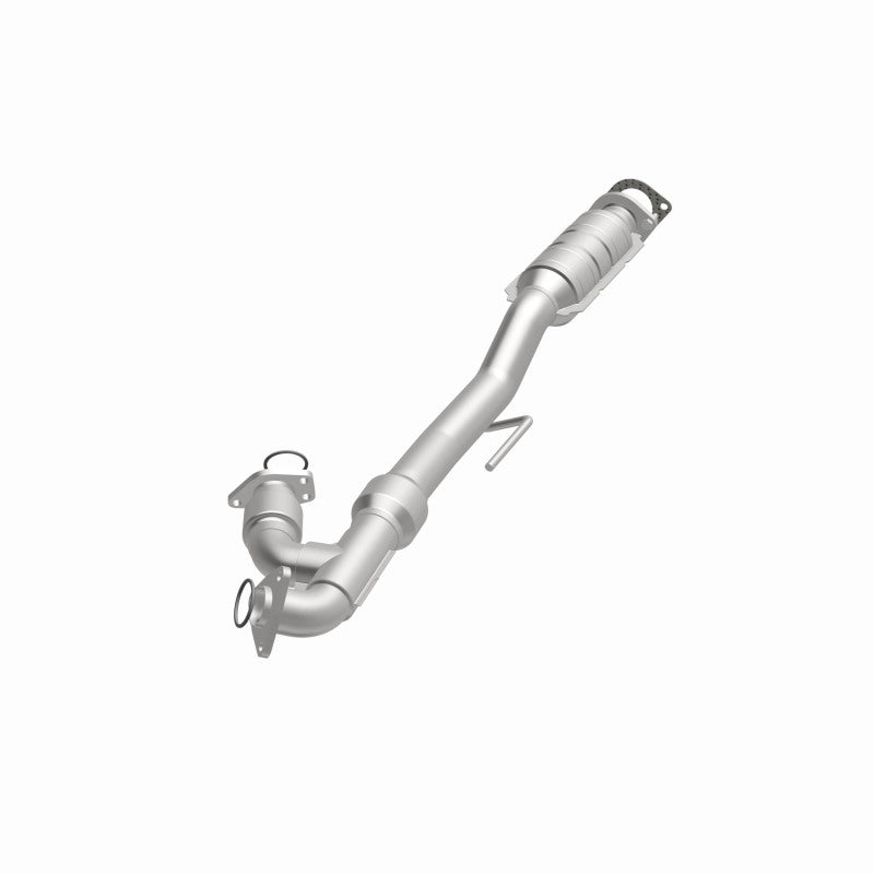 MagnaFlow 52190 oem grade direct-fit catalytic converter, opposite front three-quarter view of the turntable spin