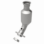 MagnaFlow 458051 carb direct-fit catalytic converter, rear view of the turntable spin