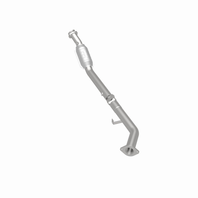 MagnaFlow 93993 hm grade direct-fit catalytic converter, rear three-quarter view of the turntable spin