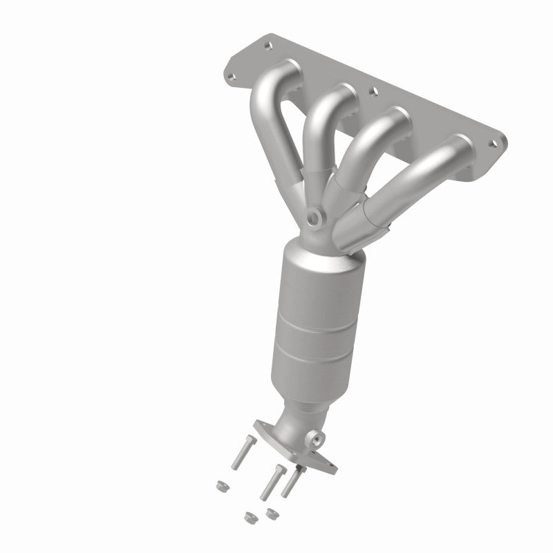 MagnaFlow 50510 hm grade manifold converter, rear view of the turntable spin