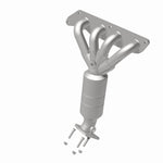 MagnaFlow 50510 hm grade manifold converter, rear view of the turntable spin