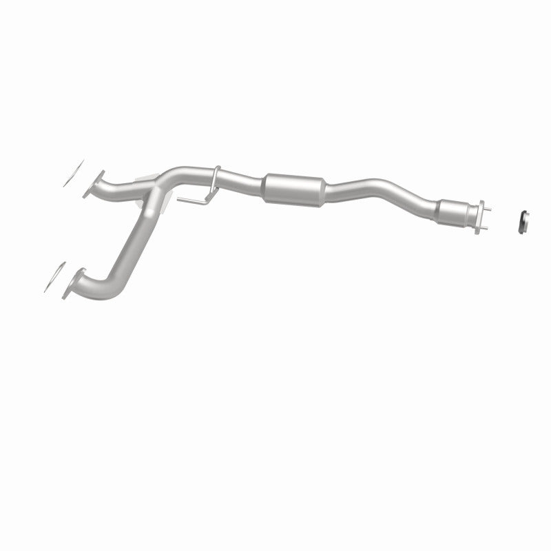 MagnaFlow 52612 oem grade direct-fit catalytic converter, side view of the turntable spin