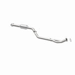 MagnaFlow 23098 hm grade direct-fit catalytic converter, opposite rear three-quarter view of the turntable spin
