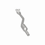 MagnaFlow 51112 oem grade direct-fit catalytic converter, rear three-quarter view of the turntable spin