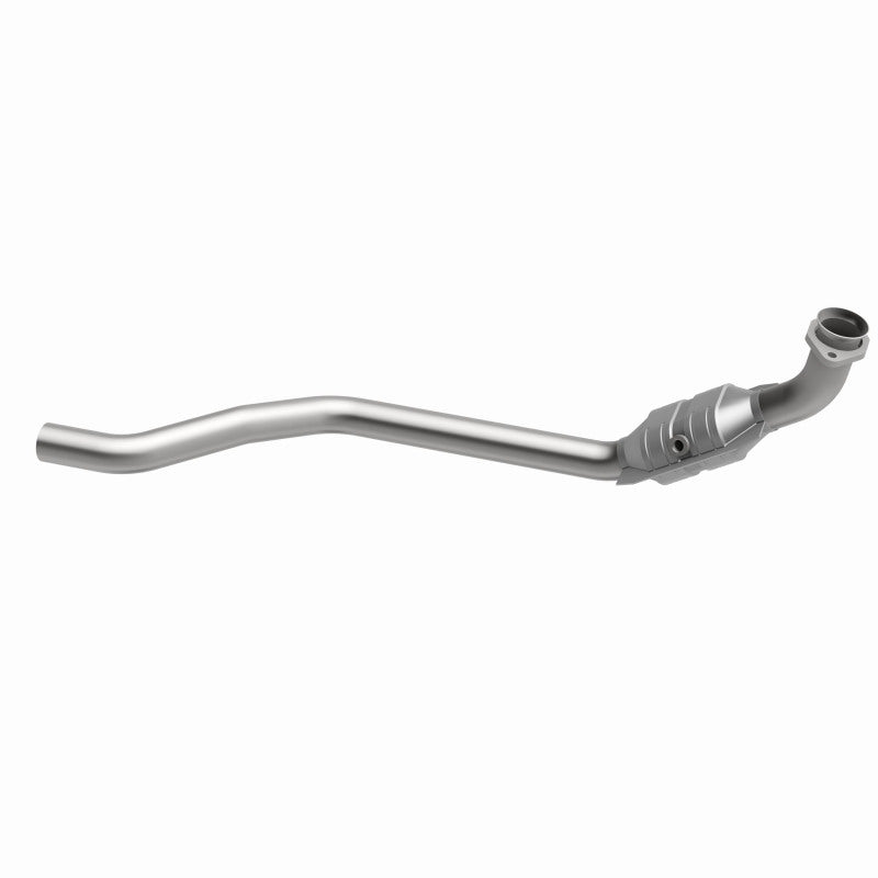 MagnaFlow 49921 oem grade direct-fit catalytic converter, opposite rear three-quarter view of the turntable spin