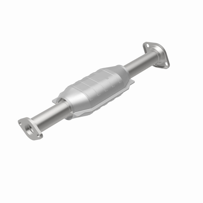 MagnaFlow 49570 oem grade direct-fit catalytic converter, rear view of the turntable spin