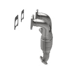 MagnaFlow 452023 carb manifold converter, opposite front three-quarter view of the turntable spin