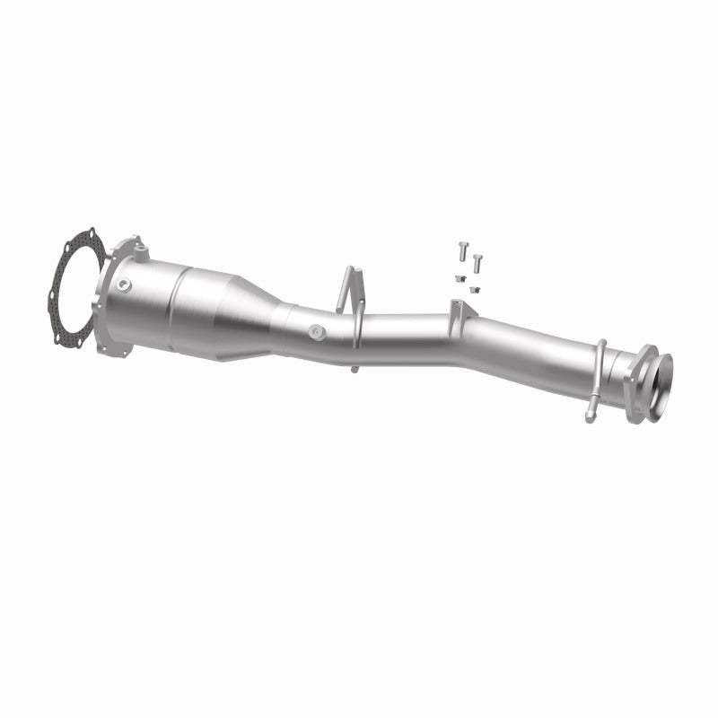 MagnaFlow 60503 oem grade direct-fit catalytic converter, opposite rear three-quarter view of the turntable spin