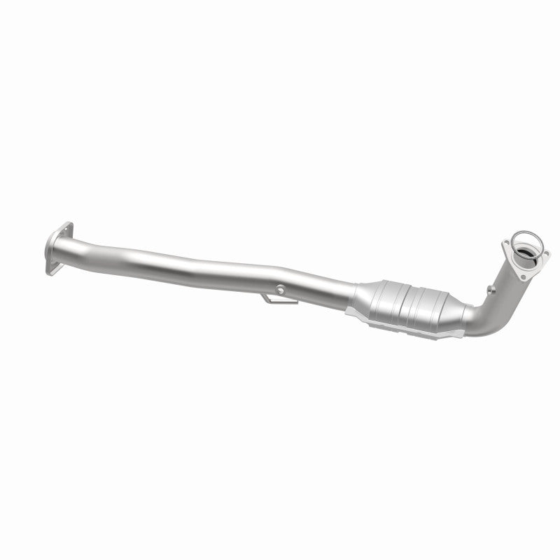 MagnaFlow 49641 oem grade direct-fit catalytic converter, opposite rear three-quarter view of the turntable spin