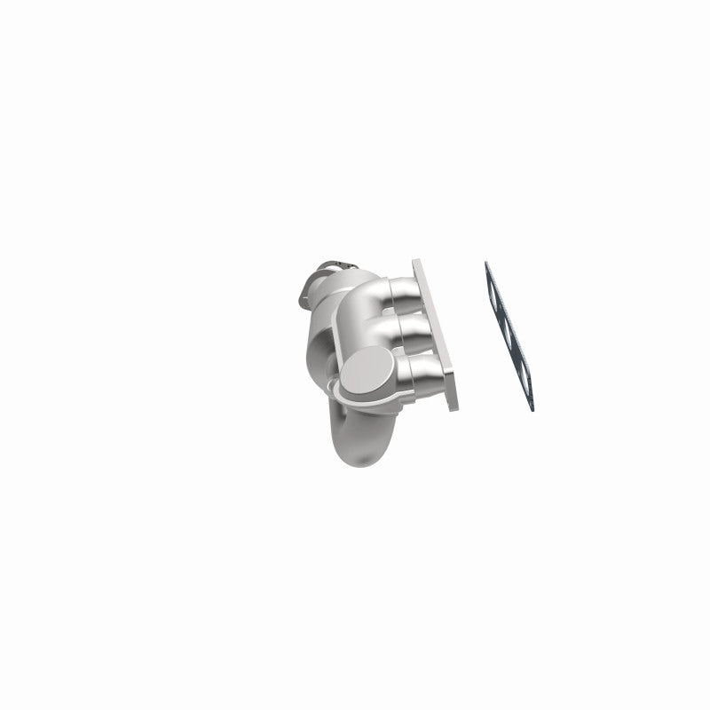 MagnaFlow 452465 carb manifold converter, opposite side view of the turntable spin