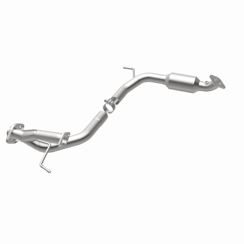 MagnaFlow 93660 hm grade direct-fit catalytic converter, opposite rear three-quarter view of the turntable spin