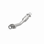 MagnaFlow 52437 oem grade direct-fit catalytic converter, opposite front three-quarter view of the turntable spin