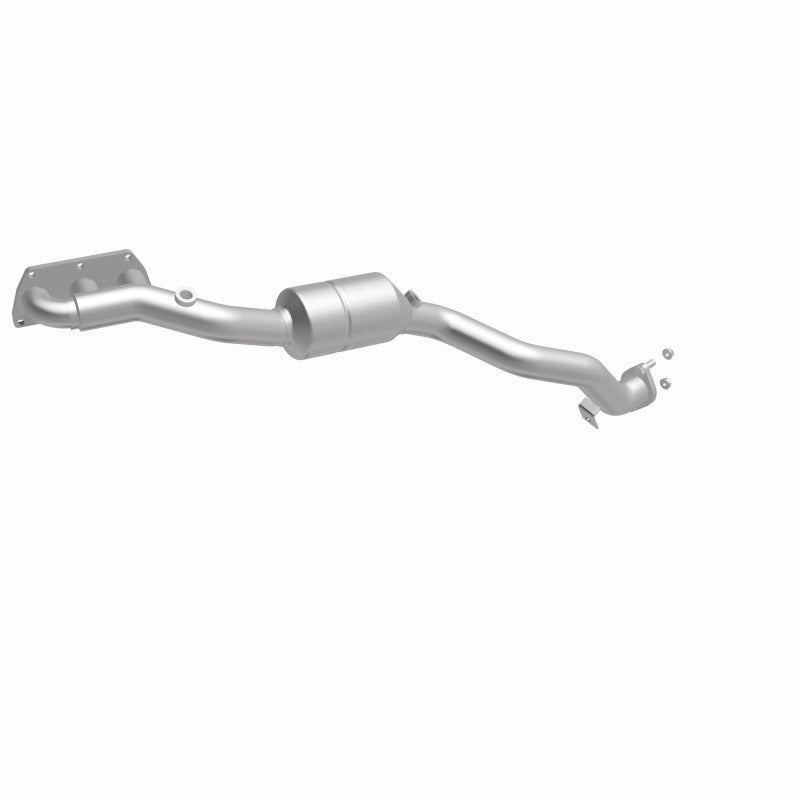 MagnaFlow 50793 hm grade manifold converter, front three-quarter view of the turntable spin