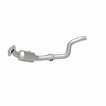 MagnaFlow 26204 hm grade direct-fit catalytic converter, rear three-quarter view of the turntable spin