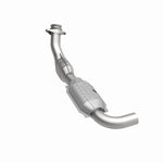 MagnaFlow 93121 hm grade direct-fit catalytic converter, rear three-quarter view of the turntable spin