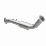MagnaFlow 5411062 carb direct-fit catalytic converter, opposite front three-quarter view of the turntable spin