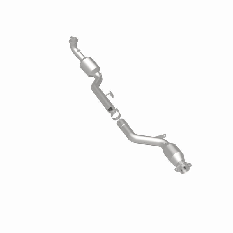 MagnaFlow 51696 oem grade direct-fit catalytic converter, rear three-quarter view of the turntable spin