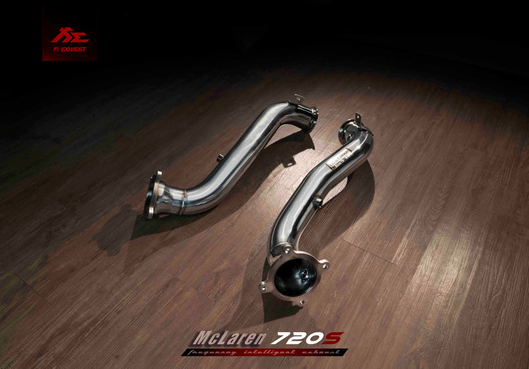 FI Exhaust Ultra High Flow DownPipe And Heat Protector For McLaren 720S 2017-2019