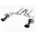 A front view of Milltek Non-Resonated Catback Exhaust System for Audi RS6 2008-2010 with white background