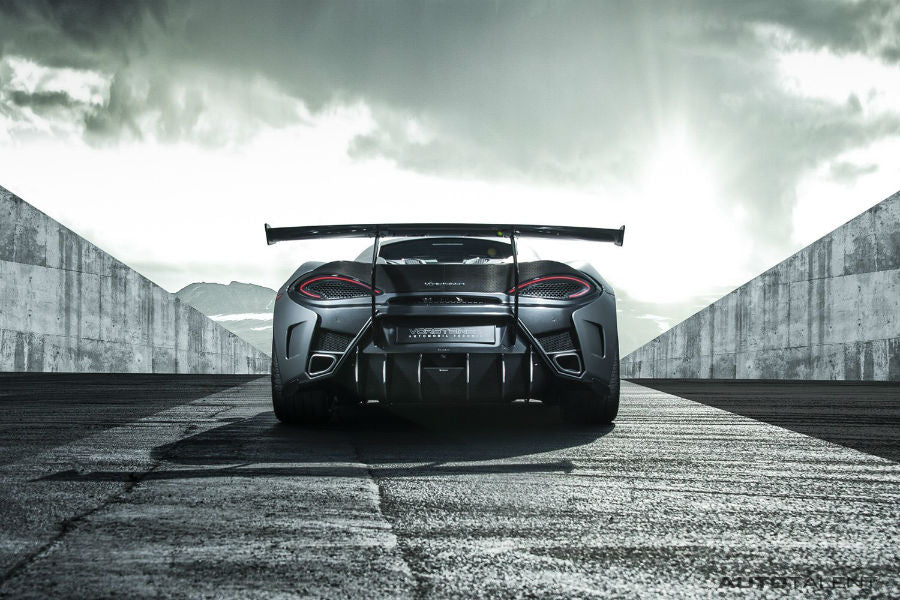 Vorsteiner Aero Wing Blade Carbon Fiber w/ Carbon Fiber Uprights, PP 2x2 Glossy MCLAREN 570S 570-VX PROGRAM - autotalent