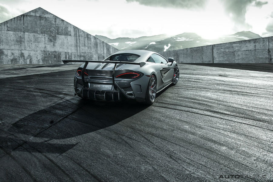 Vorsteiner Aero Wing Blade Carbon Fiber w/ Carbon Fiber Uprights, PP 2x2 Glossy MCLAREN 570S 570-VX PROGRAM - autotalent