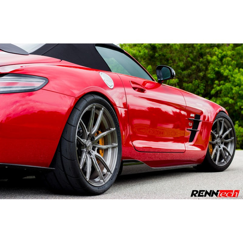RennTech Carbon Fiber Aero Side Rocker Panel For Mercedes-Benz C197 SLS AMG - AutoTalent