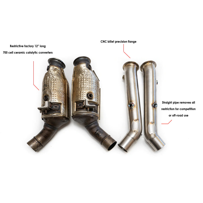 Fabspeed Primary Cat Bypass Downpipes for Alfa Romeo Giulia Quadrifoglio 2016-2021