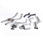 A front view of Fabspeed MillTek Full System for Audi RS6 2013-2018 with white background