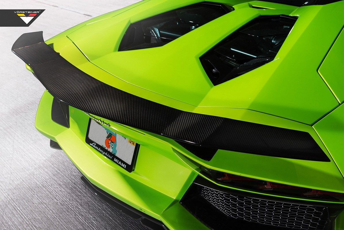 Vorsteiner Aero Wing Carbon Fiber PP 2x2 Glossy LAMBORGHINI AVENTADOR V PROGRAM - autotalent